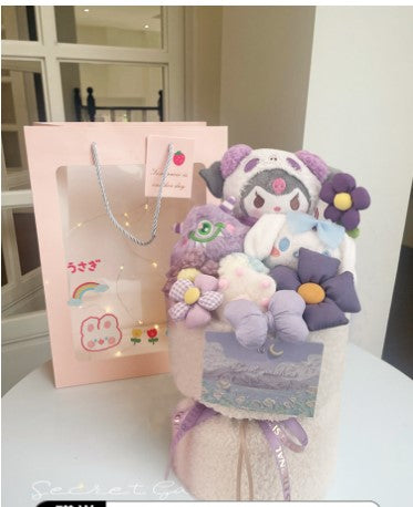 Handmade cartoon plush doll bouquet-meidile