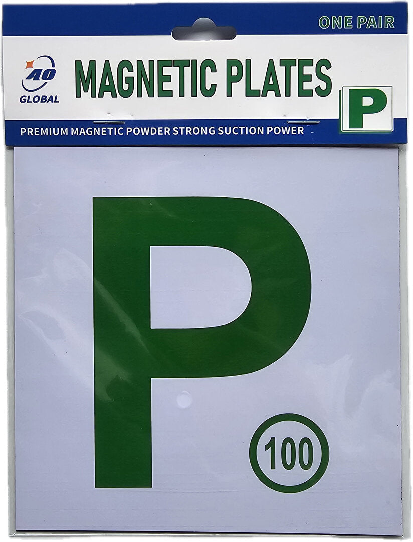 Plates GREEN 'P' Magnetic 2pcs/pk