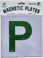 No speed limit-Canberra Plates GREEN ' P ' Magnetic,2pcs.