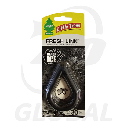 4x Little Tree Link Black Ice Car Scent Fragrance Auto Air Freshener 4x12cm