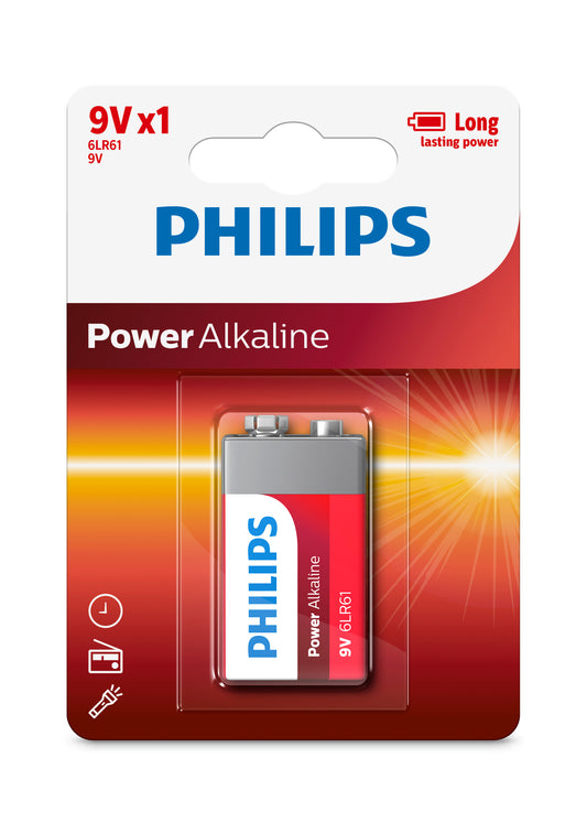 PHILIPS POWER ALKALINE 9V SINGLE PACK