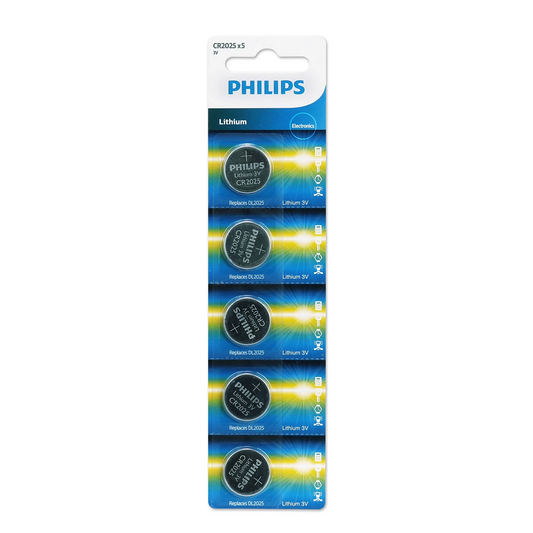 PHILIPS MINICELLS LITHIUM BATTERY CR2025 5-PACK