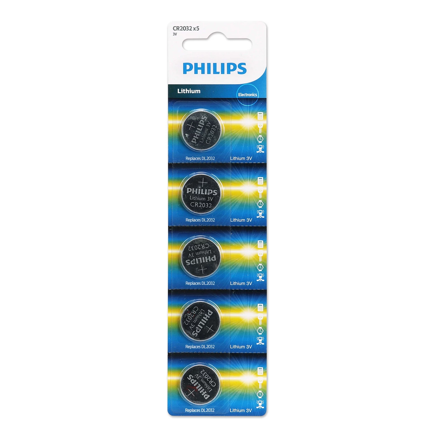 PHILIPS MINICELLS LITHIUM BATTERY CR2032 5-PACK