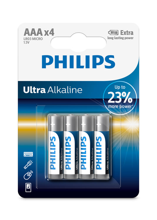 PHILIPS ULTRA ALKALINE AAA 4-PACK