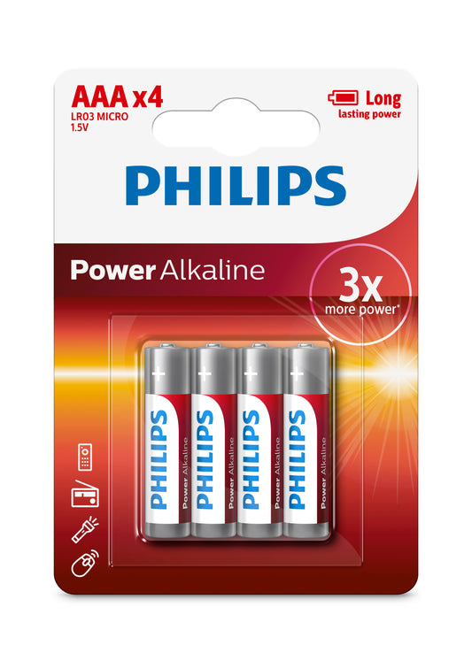 PHILIPS POWER ALKALINE AAA 4-PACK