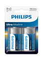 PHILIPS ULTRA ALKALINE D 2-PACK