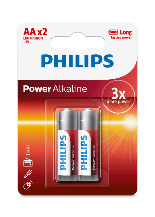 PHILIPS POWER ALKALINE AA 2-PACK