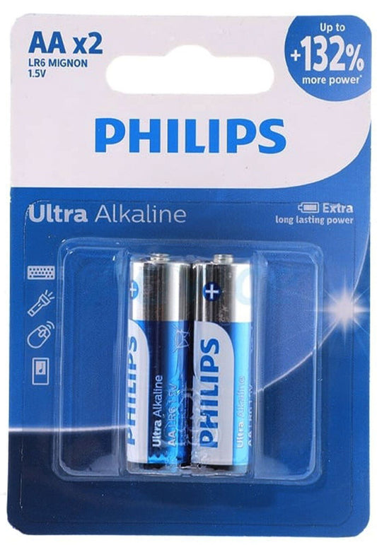 PHILIPS ULTRA ALKALINE AA 2-PACK