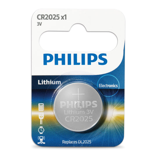 PHILIPS MINICELLS LITHIUM BATTERY CR2025  SINGLE PACK