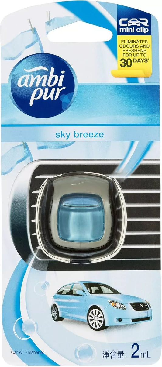 Ambi Pur Mini Clip Car Air FreshenerSky Breeze  2ml